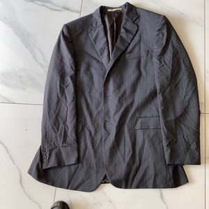 Burberry Gray Pinstripe Blazer